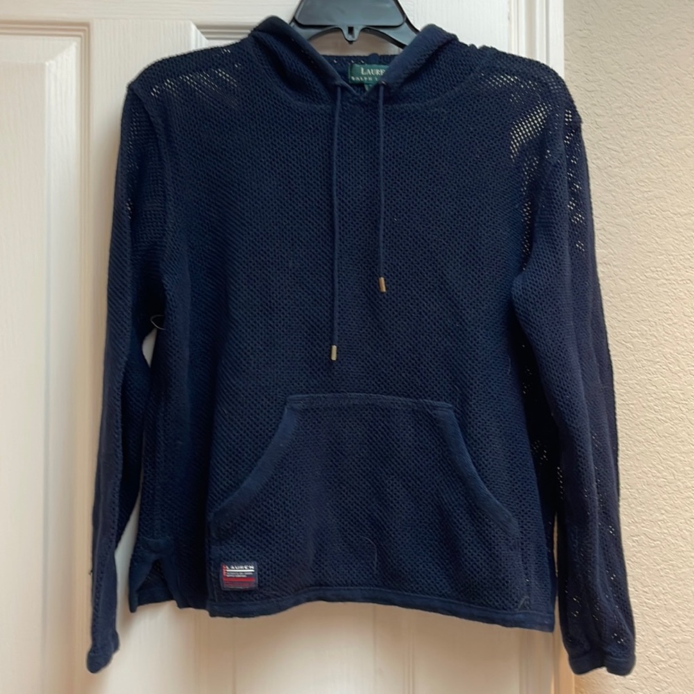 LAUREN Ralph Lauren Navy mesh hoodie
